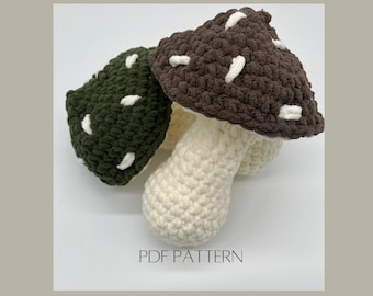 Crochet mushroom pattern pdf - coquette room decor - cute car accessories interior - mushroom lamp - hygge decor - decarotive abstractpillow