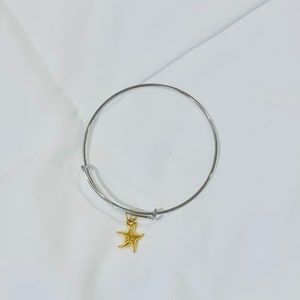Adjustable metal wire starfish bracelet/homemade jewelry/gift ideas/metal bracelet/wire bracelet/gift for teen/trendy bracelets/beach charm image 2