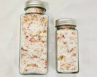 Bath salts, Mba gift for her, gifts for moms, Self care c, Utopia bath, Epson salt, Yuzu essential oil, Dried flowers, cdboil products, rose