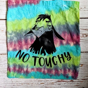 No Touchy Llama Tie Dye Cotton Tote Bag