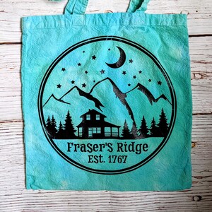 Outlander Fraser&#39;s Ridge Tie Dye Canvas Tote Bag