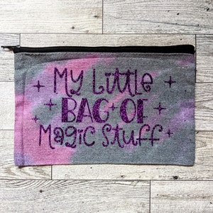 Kleine tas met magic stuff tie dye rits tas