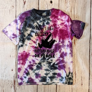 Mittlere Jugend Krawatte Dye T Shirt ich nicht wie Morgen Menschen Faultier