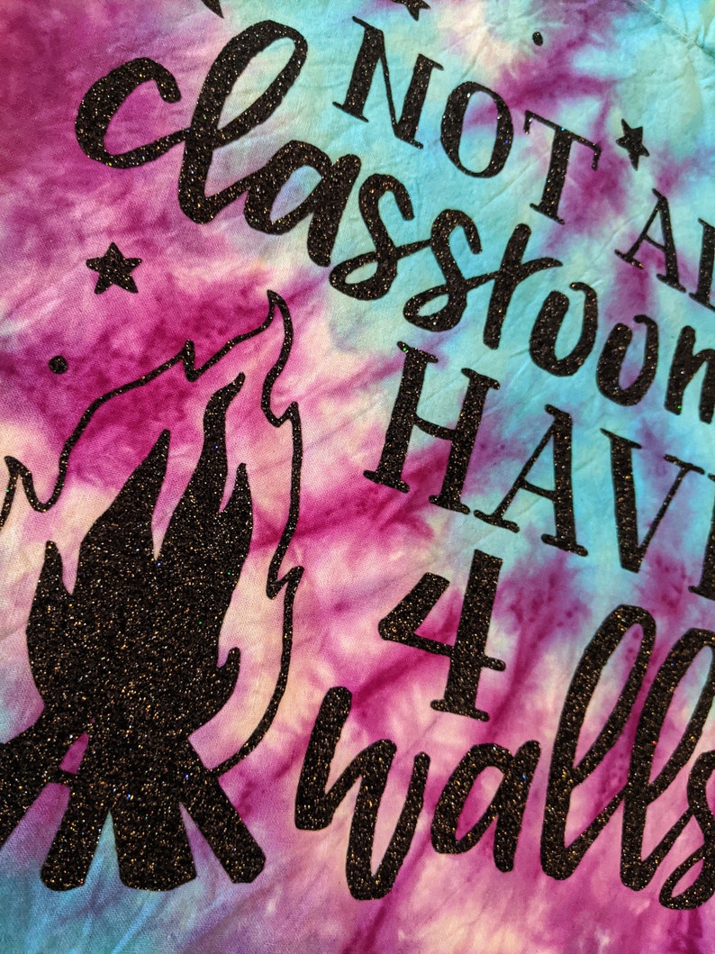 Not All Classrooms Have 4 Walls Tie Dye Canvas Bag