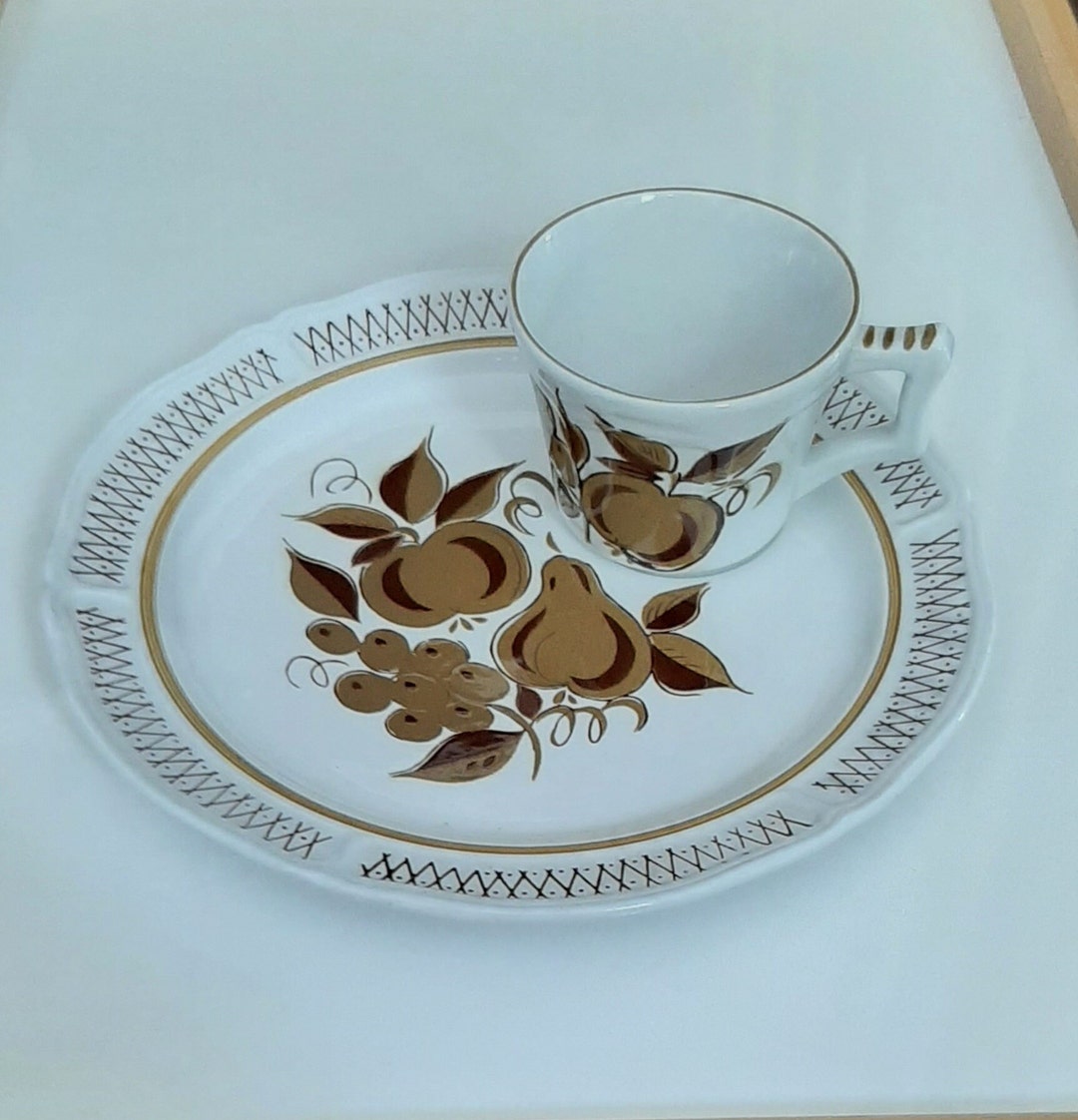 Mikasa Vintage Snack Plates With Cups, Set of 4 Etsy