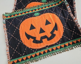 Sets de table vintage citrouille Jack-O-Lantern