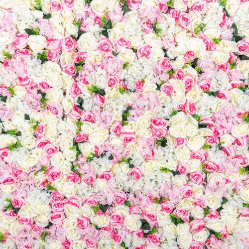 White&pink Rose Flower Wall Backdrop 3D Artificial Flower Etsy