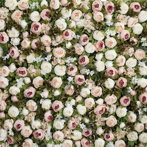 3D Artificial Flower Wall Panel: Wedding Party Photo Backdrop 6623