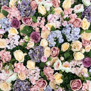 3D Artificial Flower Wall Panel: Wedding, Party, Photo Backdrop