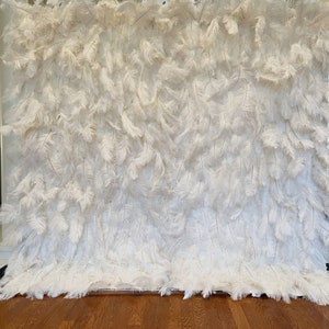 Big Sale 40% OFF!Real Ostrich Feather 3D Roll Up Flower Wall On Cloth Fabric Wedding Party Photo Backdrop Top Quality Easy Quick Assemble 16