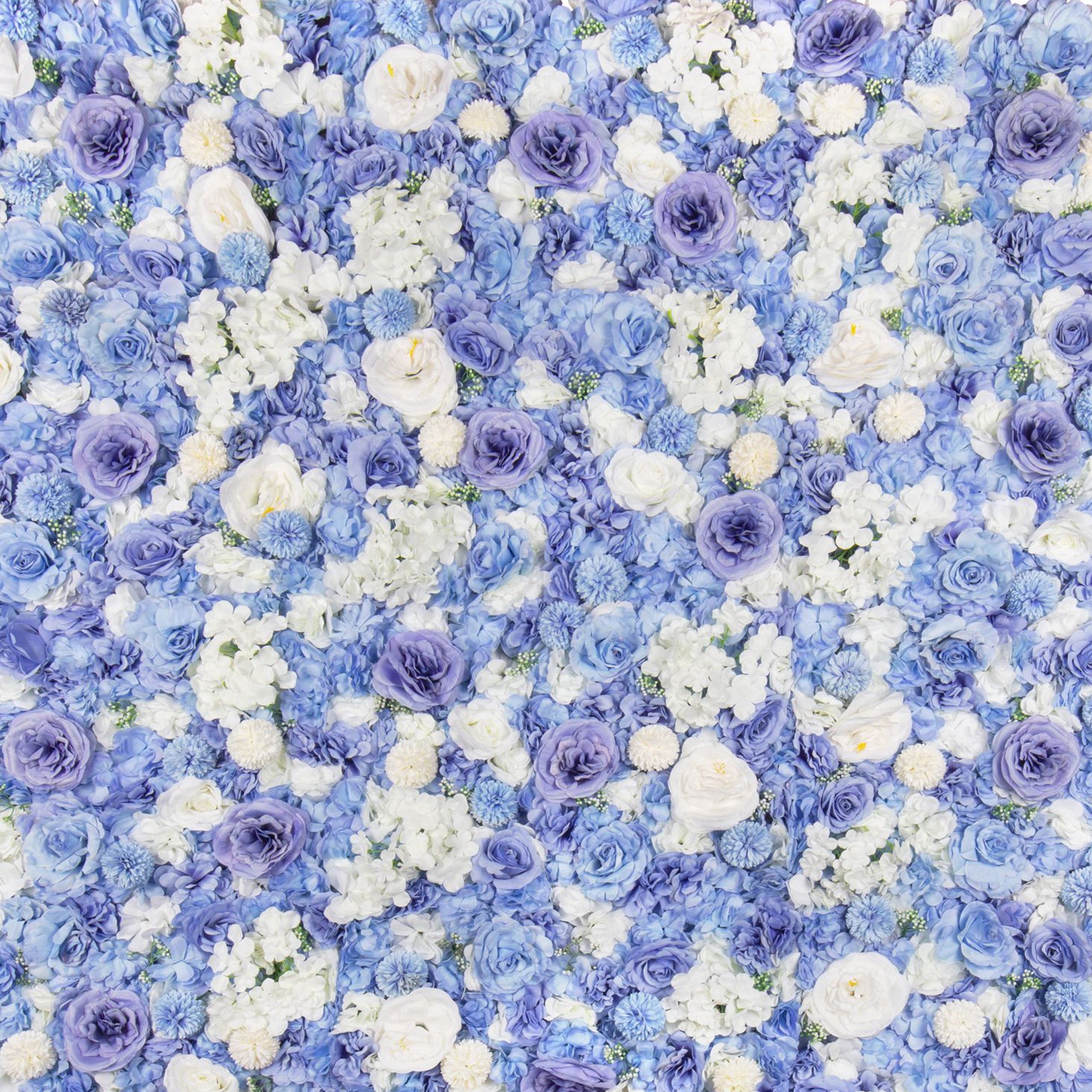 Periwinkle Blue Flower Wall Panel: 3D Floral Photo Backdrop