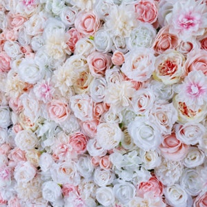 3D Artificial Flower Wall Panel: Wedding Party Photo Backdrop