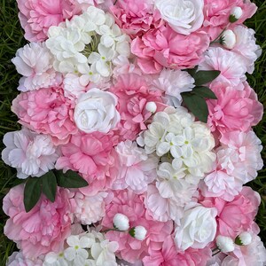 Peony Flower Wall Panel: 3D Artificial Floral Photo Backdrop