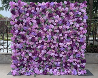 New Design! Big Sale 30% OFF! Periwinkle Purple 5D Flower Wall On Cloth Fabric Wedding Party Photo Backdrop Top Quality Easy Assemble N8824