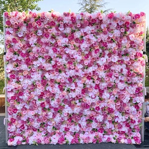 US Seller!  3D Roll Up Flower Wall On Cloth Fabric Wedding Party Photo Backdrop Bridal Shower Top Quality Easy Quick Assemble N8805