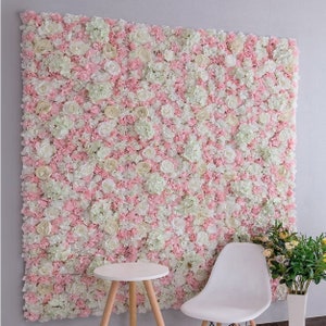 Light Pink Flower Wall Panel: 3D Floral Photo Backdrop