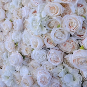3D Artificial Flower Wall Panel: Wedding Party Photo Backdrop