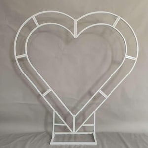 Flower Wall Backdrop [Ruby Heartgarden Rose Arch Frame] for Ceremony & Photo Booth, 6.5x6.5 ft Frame Stand only