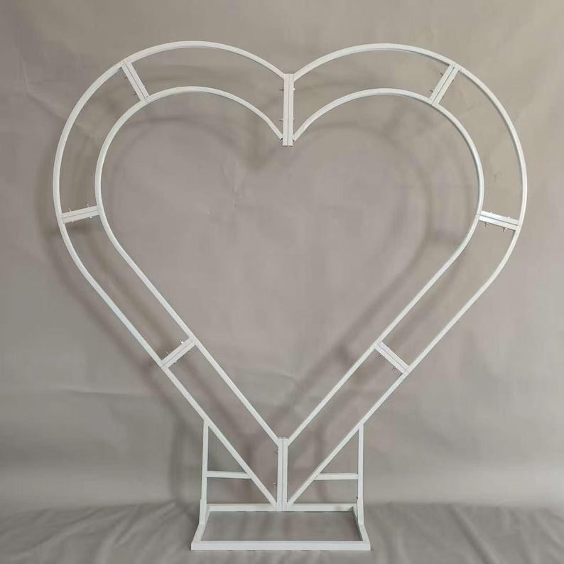 Flower Wall Backdrop [Ruby Heartgarden Rose Arch Frame] for Ceremony & Photo Booth, 6.5x6.5 ft Frame Stand only
