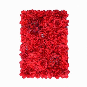 Big Sale 30% OFF Scarlet Red Flower Wall 3-D Artificial Flower Panel Home Shop Party Holiday Wall Decor Photo Backdrop Floral Wall Roses image 5