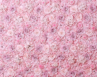 Candy Pink Flower Wall Panel: 3D Floral Photo Backdrop