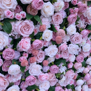 3D Roll Up Flower Wall: Cloth Fabric Wedding Photo Backdrop