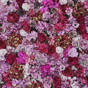 Purple Rain Floral Wall Panel: 3D Pink Flower Backdrop
