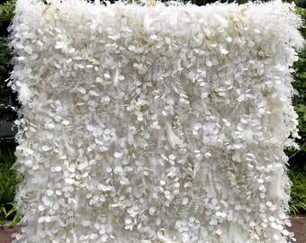 Wedding Flower Wall Backdrop 3D Roll Up Fabric Floral Wall for Ceremony Photo Booth