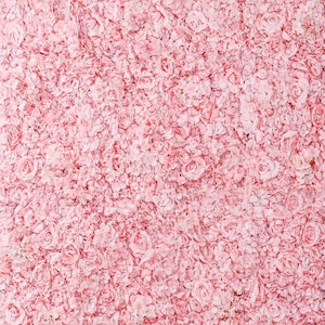 Baby Pink Flower Wall Panel: 3D Floral Photo Backdrop