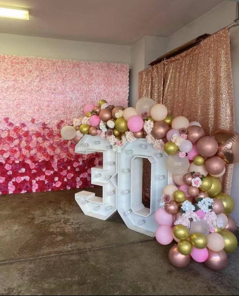 Hot Pink Flower Wall 3D Artificial Flower Panel Home Shop Etsy