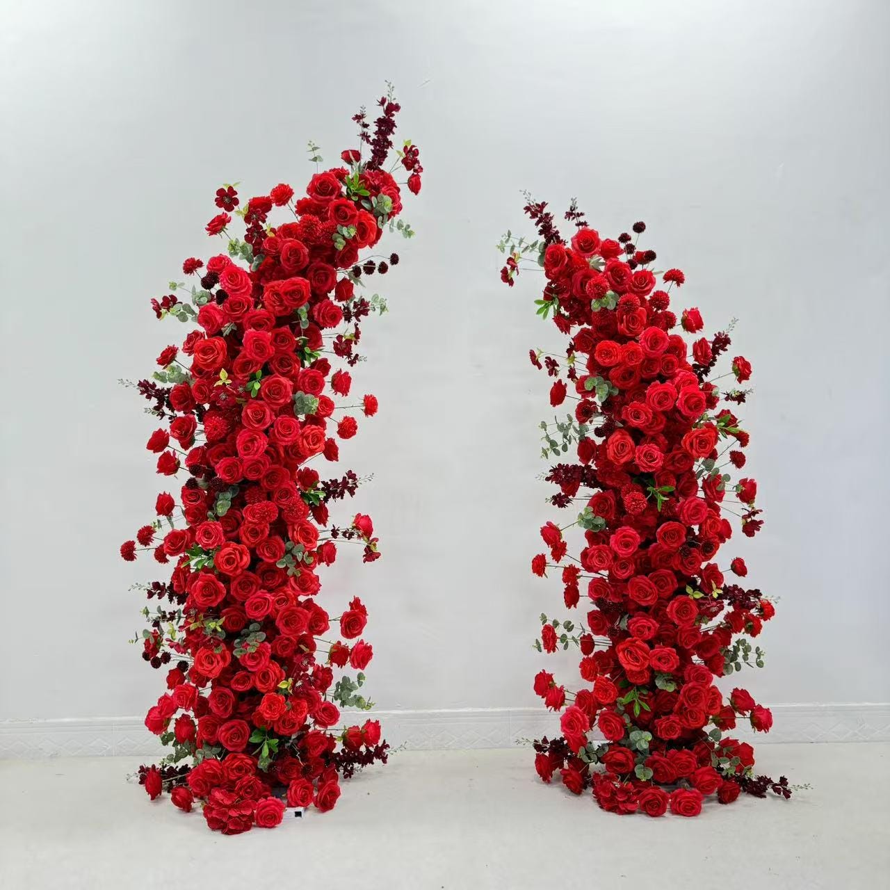 Horn Shaped Red Rose Arch
