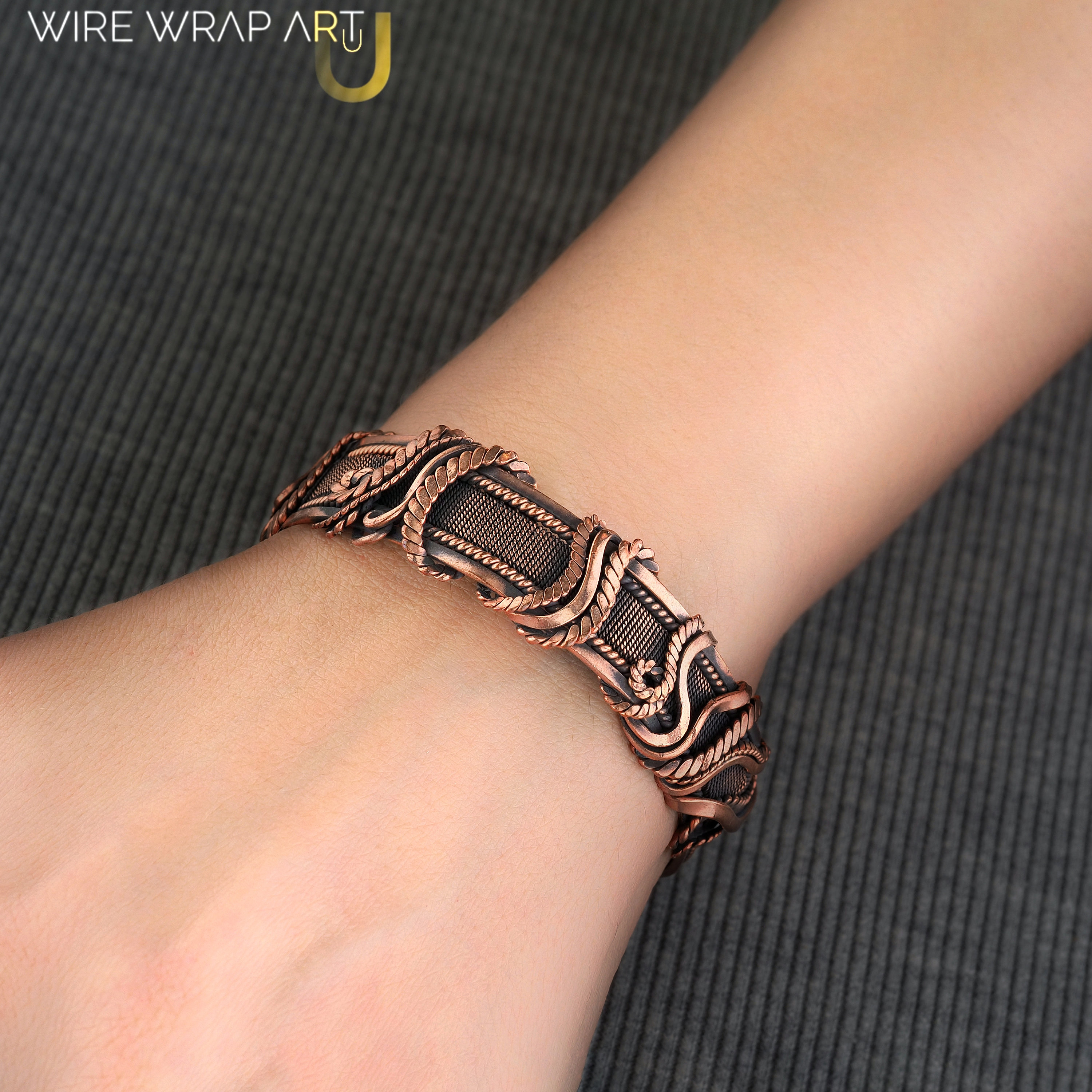 Wire wrapped bracelet / Copper wire bracelet for women / | Etsy
