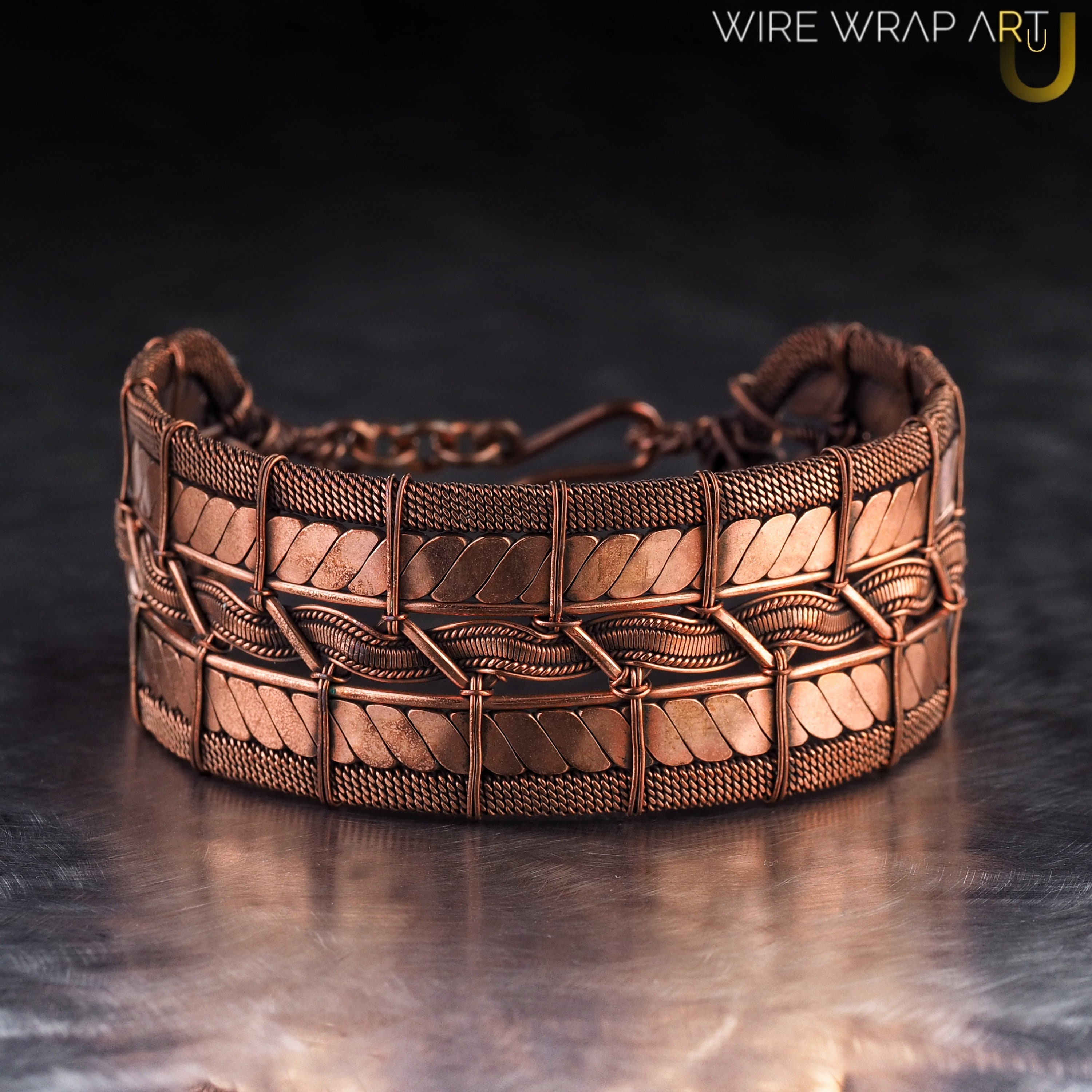Wire wrapped bracelet / Copper wire bracelet for women / Etsy