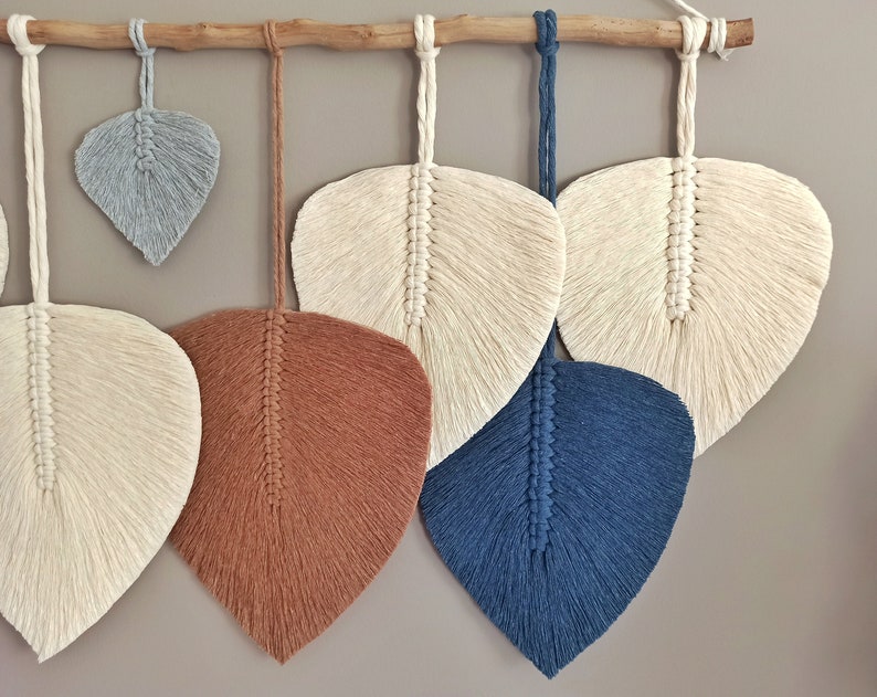Large Macrame Feathers// Macrame Wall Hanging// Macrame Etsy