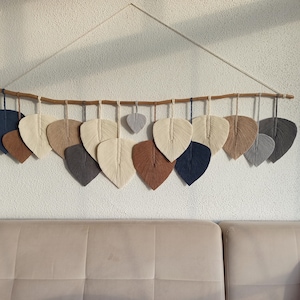 Extra Large Macrame Feather Wall Hanging: Boho Home Decor
