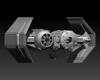 TIE BOMBER digital studio scale and 1/6 scale model