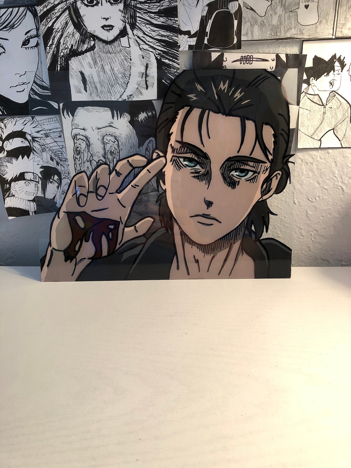 Custom anime glass painting | Etsy