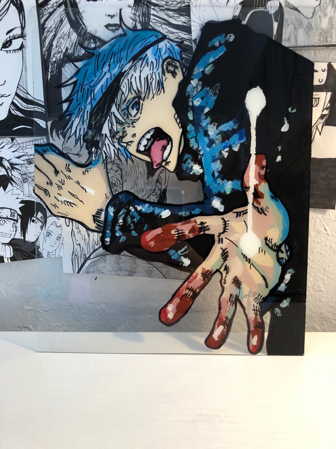 Custom anime glass painting | Etsy