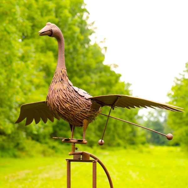 Large Rocking Garden Stakes- 2 Styles Available- Goose and Rooster