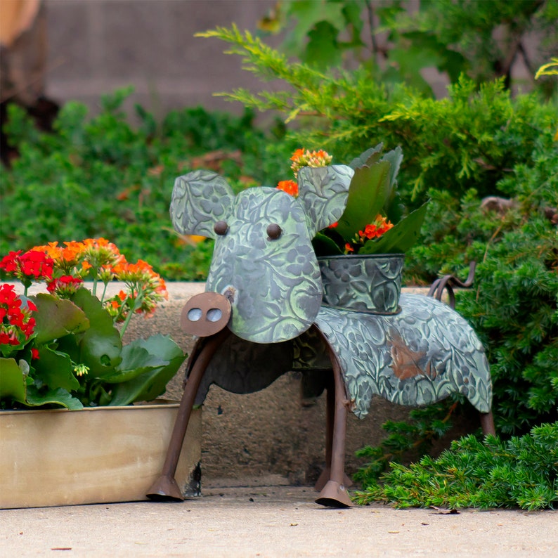 Galvanized Animal Planters 4 Style Available Etsy