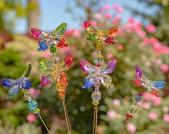 Acrylic Butterfly Pot Sticks | 6 Color Options