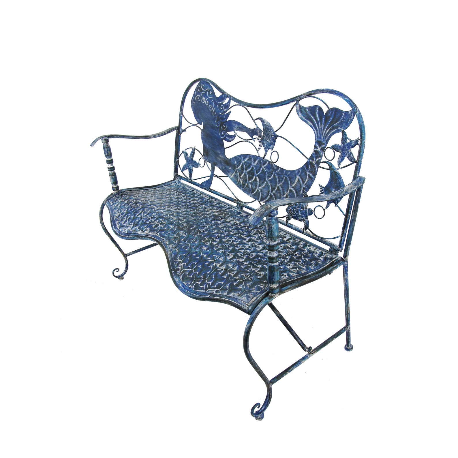 Iron Mermaid Garden Bench Etsy
