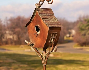 Copper Finish Birdhouse Stakes- 4 Styles Available