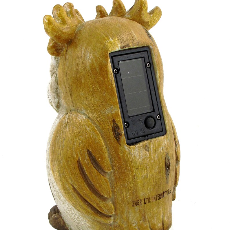 Set of 3 Assorted Owls With Lightup Solar Eyes Etsy