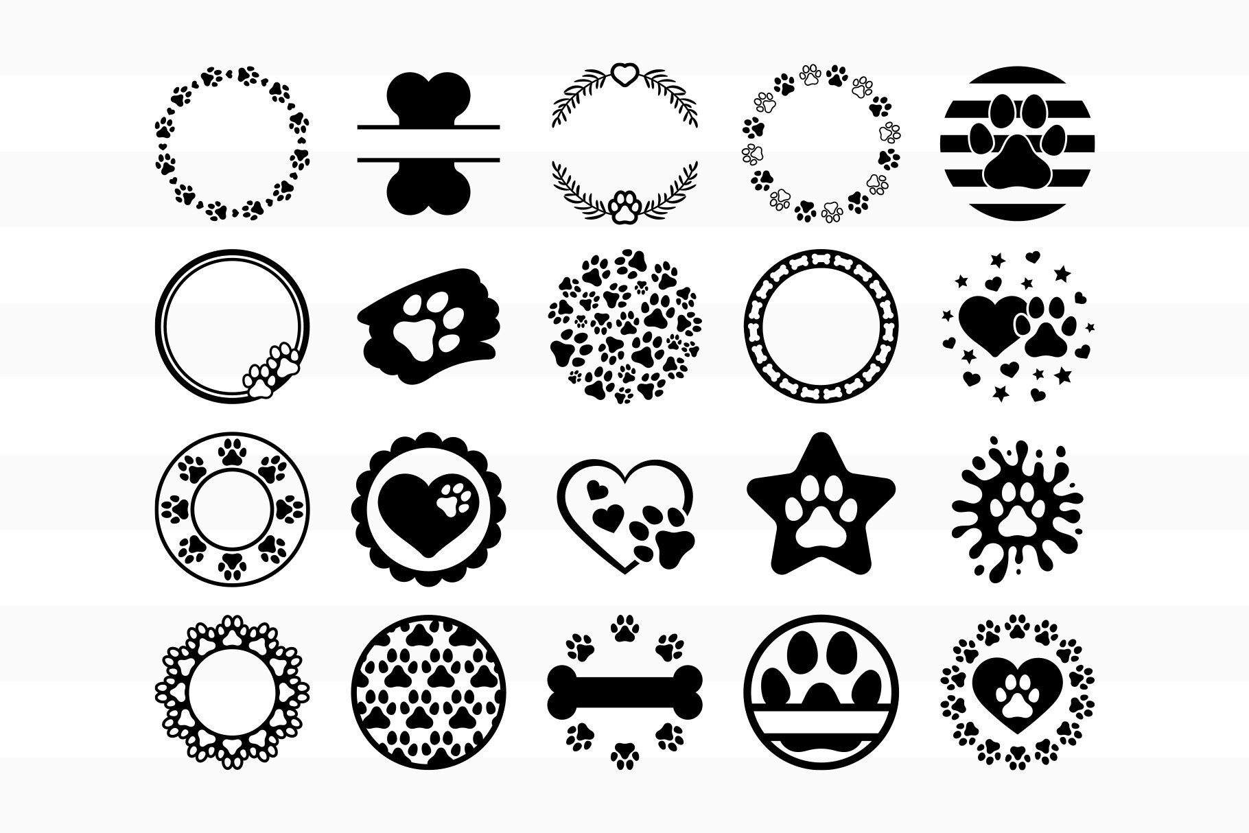 Dog Keychain SVG Bundle Pet Keyring Designs Etsy