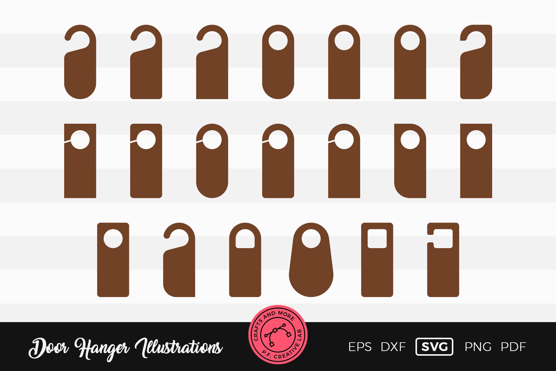 Door Hangers SVG Clipart Bundle Do Not Disturb Laser Cut Files Etsy