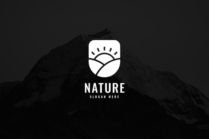 Nature Sunny Field Ready to Use Vector Modern Premade Logo Template