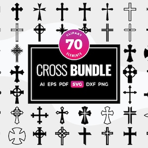 Cross SVG Bundle - Crosses Religion Faith Clipart Set