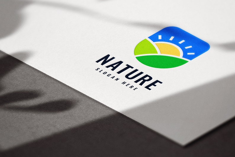 Nature Sunny Field Ready to Use Vector Modern Premade Logo Template