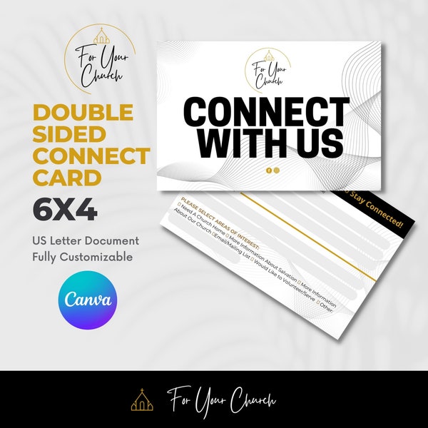 Connect Card Template Etsy Connect Card Template Etsy